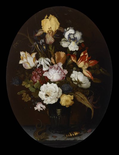 Virágok csendélete egy üvegvázában alkotó: Balthasar van der Ast