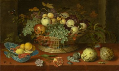 Csendélet gyümölcskosárral, 1622 alkotó: Balthasar van der Ast