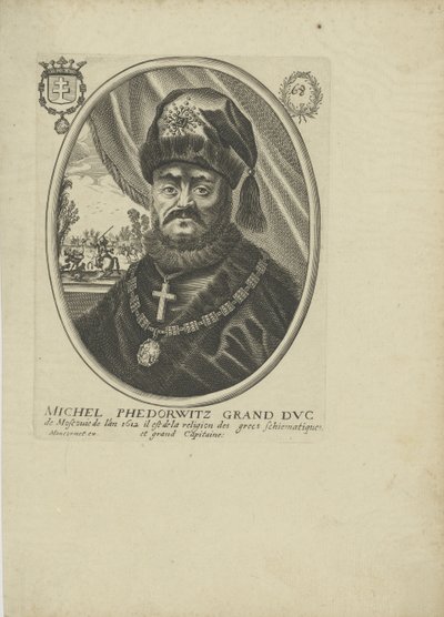 I. Michail Fjodorovics orosz cár portréja 1596-1645, um 1640-1650. alkotó: Balthazar Moncornet