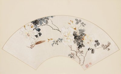 Rózsa és imádkozó sáska, 19. század 1801-1900 alkotó: Baoru Liu