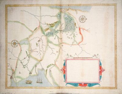 Közép-Írország, Dublin és Sligo között, 1600 körül (vászonra fektetve) alkotó: Baptista Boazio