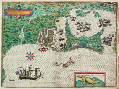Cartagena térképe alkotó: Baptista Boazio