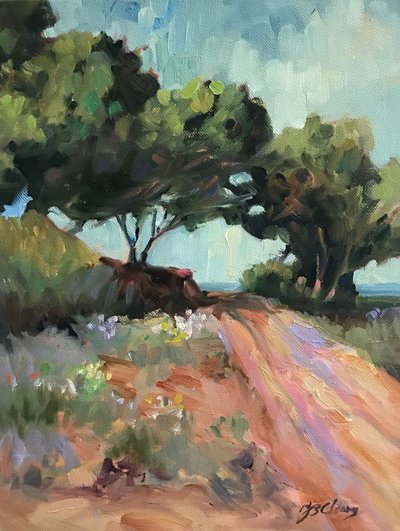 Kansas Road, 1980-95 körül (olaj, vászon) alkotó: Barbara Cleary