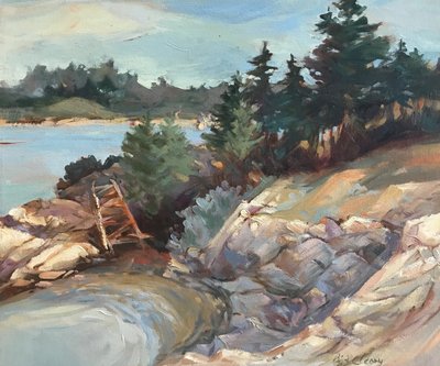 Maine Bluffs, 1980-95 körül (olaj, vászon) alkotó: Barbara Cleary