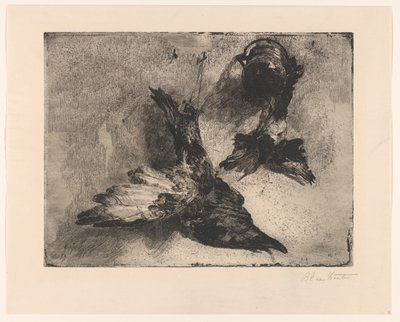 Két függő döglött madár alkotó: Barbara Elisabeth van Houten (signed by artist)