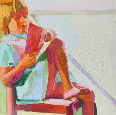 Cím nélkül 7, 2021 (olaj, vászon) alkotó: Barbara Hoogeweegen