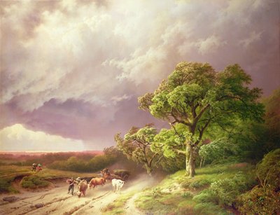 A közelgő vihar alkotó: Barend Cornelis Koekkoek