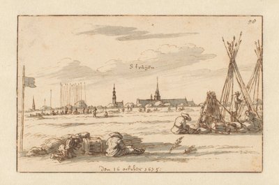 Willem III hadseregének tábora Sint-Truiden közelében, Limburgban alkotó: Barend Klotz (attributed to)