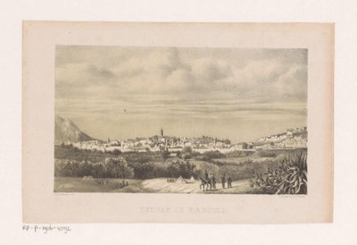 Tetouan kilátása Marokkóban Tetouan Marokkóban (cím a tárgyon) alkotó: Barend Leonardus Hendriks