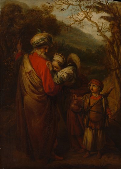 Ábrahám elbocsátja Hágart és Izmaelt, 1658. alkotó: Barent Fabritius