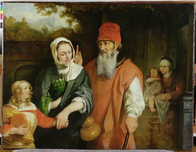 Hágár elbocsátása alkotó: Barent Fabritius
