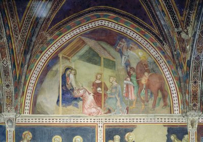 A mágusok imádása, az Újszövetség jelenetei sorozatból alkotó: Barna da Siena