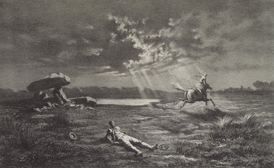 The Follet dEpnell, illusztráció a Legendes Rustiques számára, George Sand (1804-76) 1858 alkotó: Maurice Sand