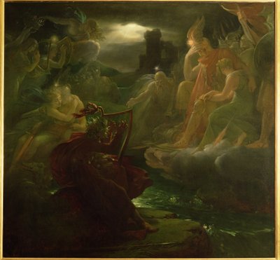 Ossian hárfája hangjával megidézi a szellemeket a Lora folyó partján, 1801 alkotó: Baron François Pascal Simon Gérard