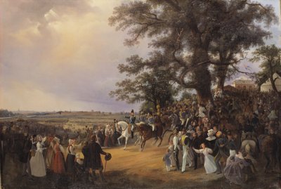 Szemle a Ladugardsgarde Fieldsben Miklós cárlátogatás idején 1838-ban alkotó: Baron Karl-Stefan Bennet