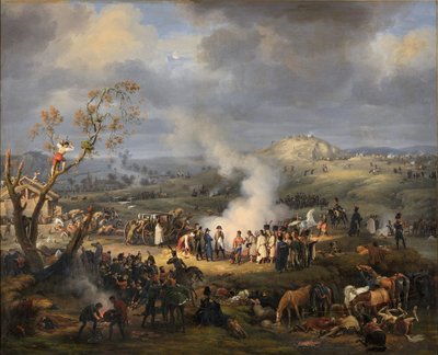 Napóleon csapataival a csata előestéjén alkotó: Baron Lejeune Louis-François