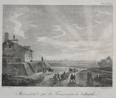 Spanyol kampány: A franciák által megerősített épület Valladolid közelében alkotó: Baron Louis Albert Guillain Bacler d