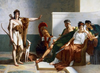 Hippolytus visszautasítja Phaedra vádjait, Phaedra és Hippolytus alkotó: Baron Pierre-Narcisse Guerin