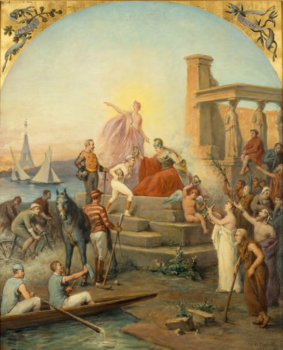 A sport allegóriája, 1896 alkotó: Baron de Coubertin Frédy Charles Louis