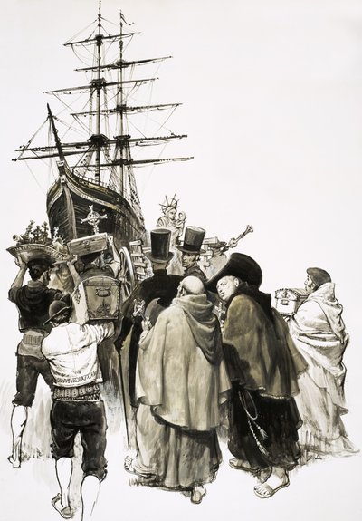 1823-ban a Mary Dear tele volt perui arannyal és spanyol nemesekkel. alkotó: Barrie Linklater