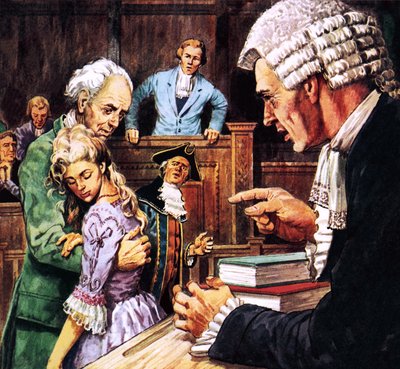 Sydney Carton és Lucie Manette, Charles Dickens Két város története című regényéből. alkotó: Barrie Linklater
