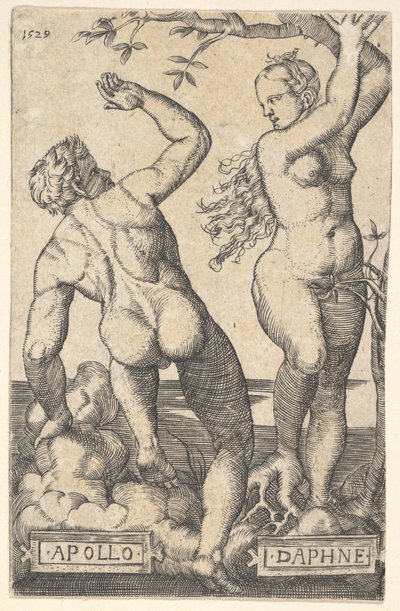 Apollo és Daphne fordított másolat.n.d. alkotó: Barthel Beham