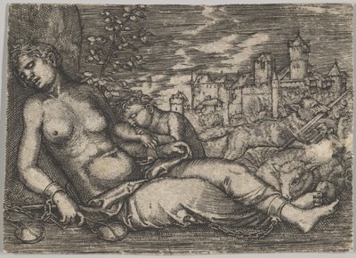 Der Welt Lauf Sleeping Justice másolata, 16. század eleje. alkotó: Barthel Beham