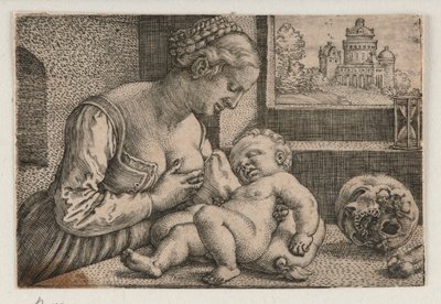 Madonna koponyával alkotó: Barthel Beham