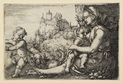 Anya két fiúval alkotó: Barthel Beham