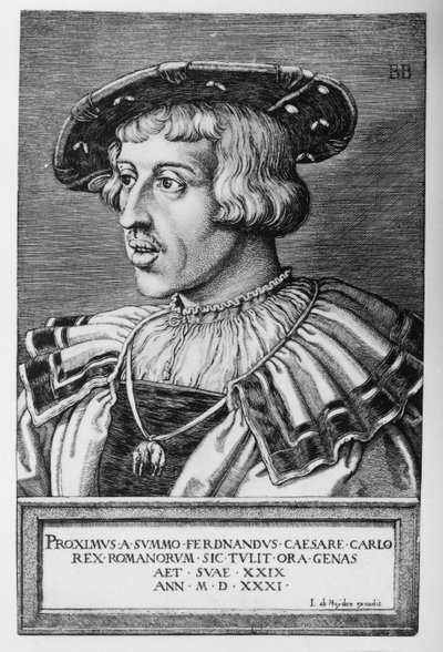 Habsburg I. Ferdinánd portréja, 1531 alkotó: Barthel Beham