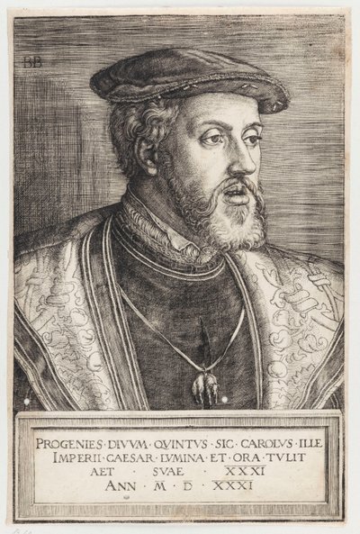 V. Károly császár portréja alkotó: Barthel Beham