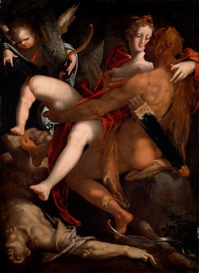 Herkules, Dejanire és Nessus kentaur (festmény alkotó: Bartholomaeus Spranger