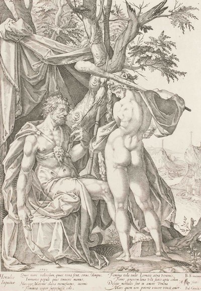 Herkules és Omphale, 1590 alkotó: Bartholomaeus Spranger