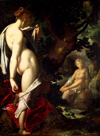 Hermaphroditus és Salamace, Bartholomaeus Spranger (1546-1611) alkotó: Bartholomaeus Spranger