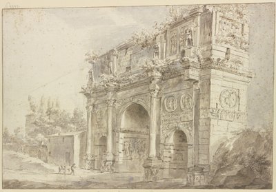 Constantinus diadalíve Rómában alkotó: Bartholomeus Breenbergh