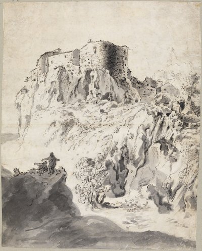 Itáliai táj kastéllyal alkotó: Bartholomeus Breenbergh