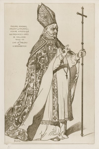 Philippe Rovenius, Philipopoli érseke, apostoli helytartó Hollandia egyesült tartományaiba, 1648-55. B Breenbergh festménye után alkotó: Bartholomeus Breenbergh