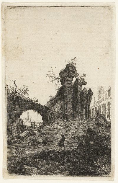 A Colosseum romjai, 10. lemez a Róma romjaiból alkotó: Bartholomeus Breenbergh