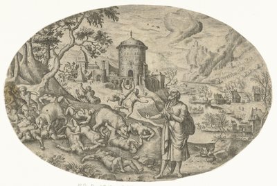 Elizeus átkozza a gyerekeket alkotó: Bartholomeus Willemsz. Dolendo