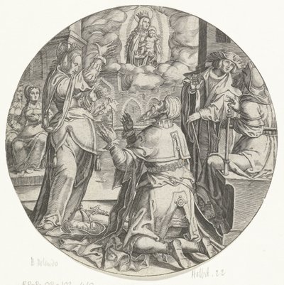 Mária a gyermekkel megjelenik Augustus császárnak alkotó: Bartholomeus Willemsz. Dolendo