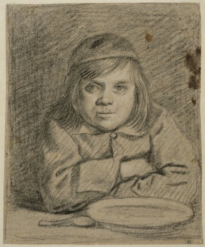 Összefont karú fiú az asztalnál alkotó: Bartholomeus van der Helst