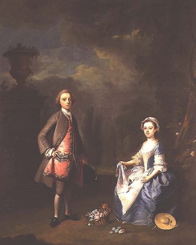 Edward Harley, Oxford 4. grófja és nővére, Sarah, 1737 körül alkotó: Bartholomew Dandrige