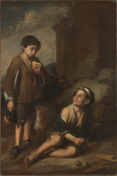 Két parasztfiú alkotó: Bartolomé Esteban Murillo