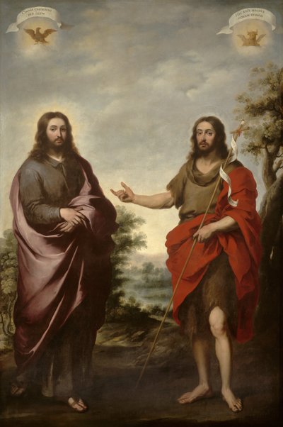 Keresztelő Szent János Krisztusra mutat, 1655 körül alkotó: Bartolomé Esteban Murillo
