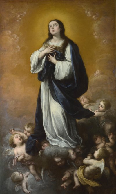Szűzanya szeplőtelen fogantatása, 17. századi szobalány. alkotó: Bartolomé Esteban Murillo