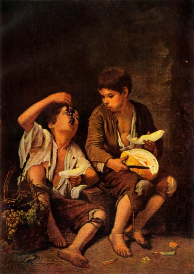 A dinnyeevők, c1650, 1946. alkotó: Bartolomé Esteban Murillo