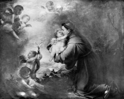 Páduai Szent Antal a gyermek Jézussal alkotó: Bartolomé Esteban Murillo