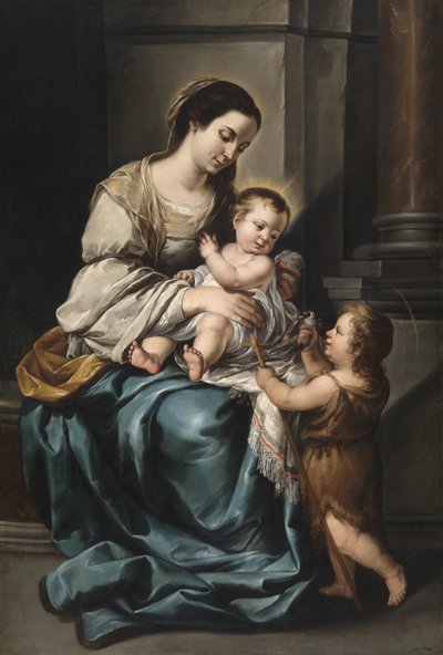 La Serrana avagy Madonna és gyermek a csecsemő Szent Jánossal (olaj, vászon) alkotó: Bartolomé Esteban Murillo