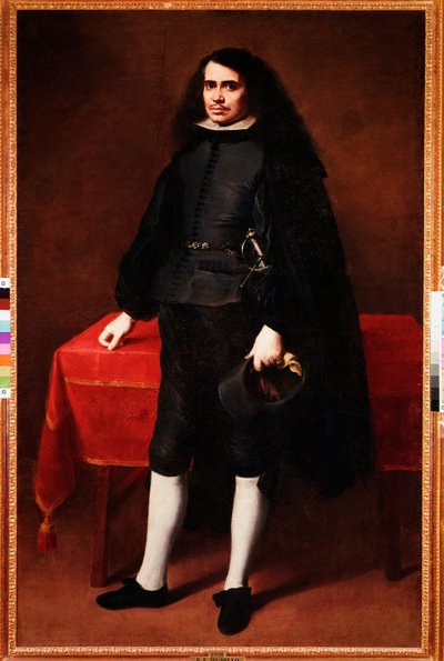 Hosszú hajú, epergallérral rendelkező úriember portréja (olaj, vászon alkotó: Bartolomé Esteban Murillo