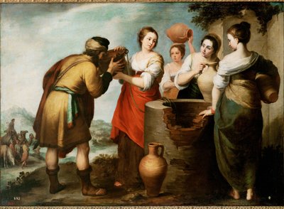 Rebeka és Eliezer (festmény vászonra) alkotó: Bartolome Esteban Murillo